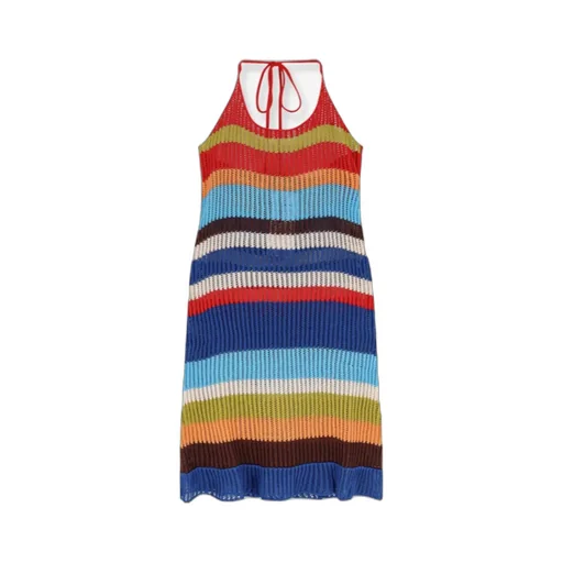 Dsquared2 Summer Lovers Striped Knitted Dress