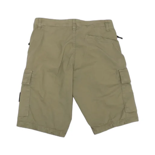 Stone Island Junior Compass-Motif Button Detailed Shorts