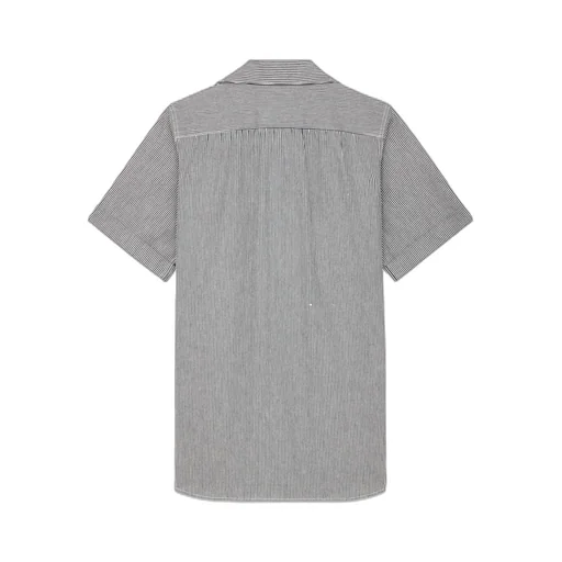 Tunic Mini Dress In Hickory Striped Cotton