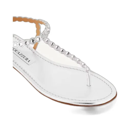 Aquazzura Logo Patch Embellished Sandals