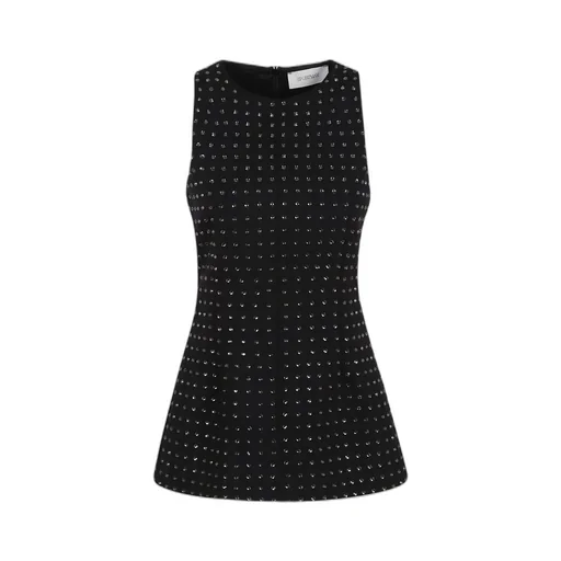 Sportmax Uditore All-Over Embellished Crewneck Top
