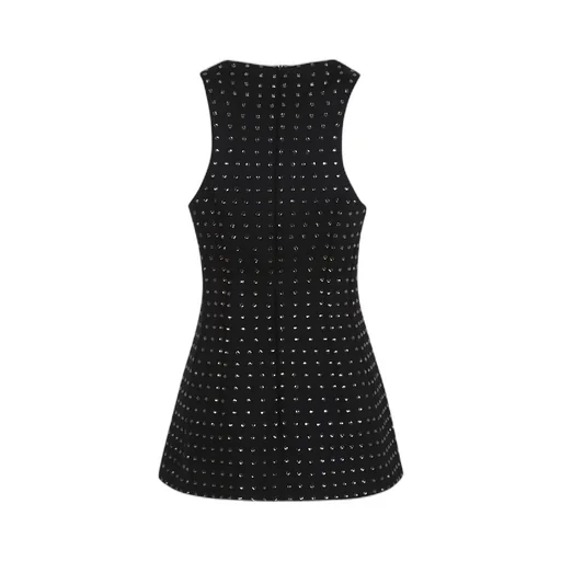 Sportmax Uditore All-Over Embellished Crewneck Top