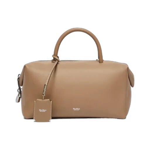 Max Mara Holdallm Logo Stamp Zip-Up Tote Bag