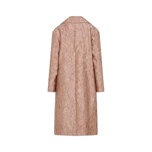 Dries Van Noten Crinkle Effect Single Breasted Coat