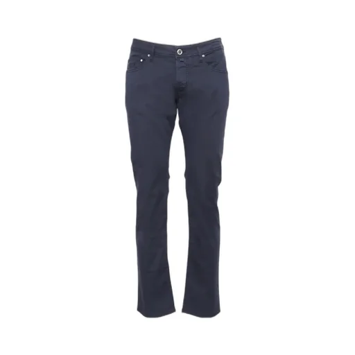 Jacob Cohen Nick Logo Patch Straight-Leg Trousers