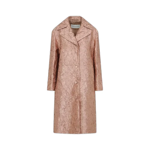 Dries Van Noten Crinkle Effect Single Breasted Coat