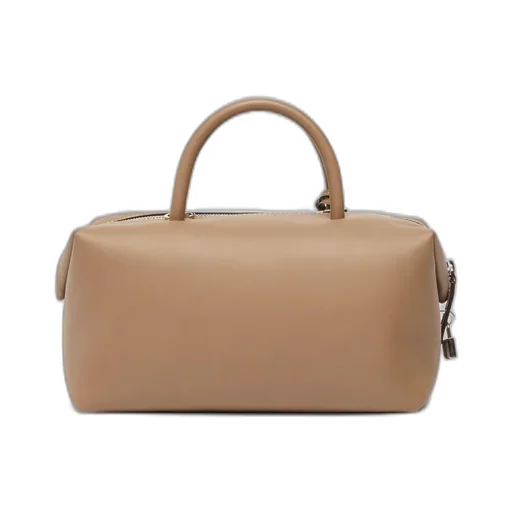 Max Mara Holdallm Logo Stamp Zip-Up Tote Bag