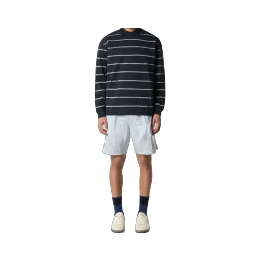 Stone Island Striped Oversized Fit Crewneck Sweatshirt