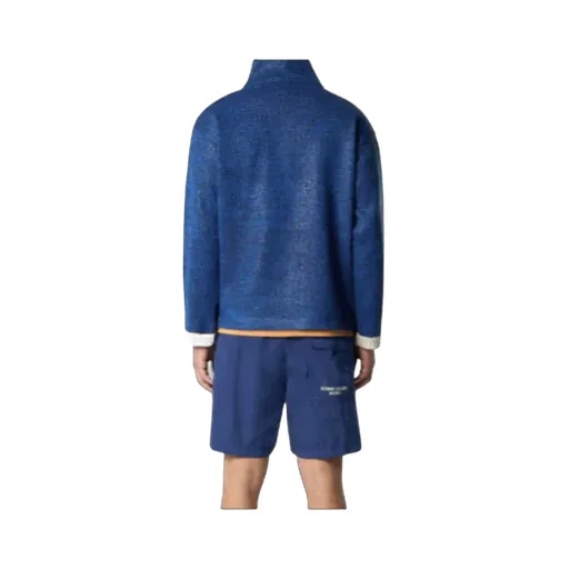 Stone Island Rubberised Effect Oversized-Fit Half-Zipper Jumper