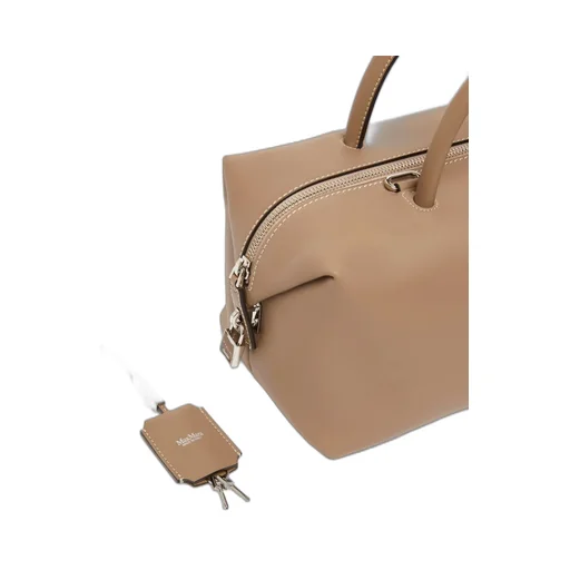 Max Mara Holdallm Logo Stamp Zip-Up Tote Bag