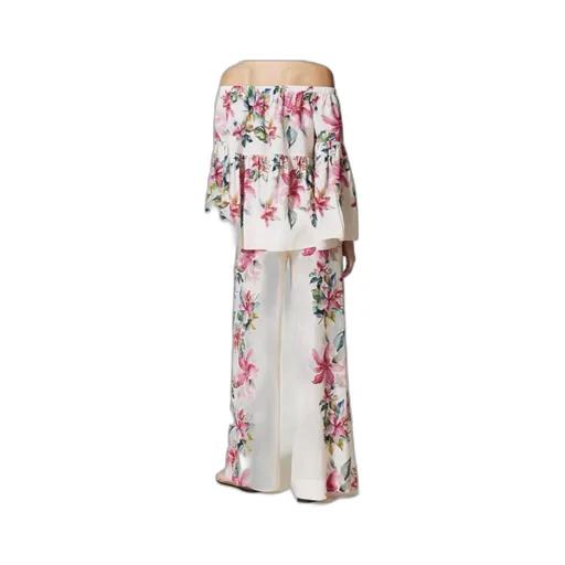 Floral-Print Wide-Leg Trousers