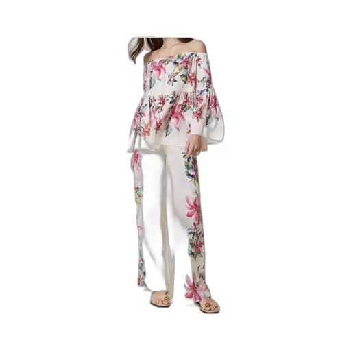 Floral-Print Wide-Leg Trousers