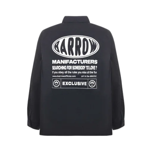 Barrow Logo Printed Button-Up Shirt Jacket
