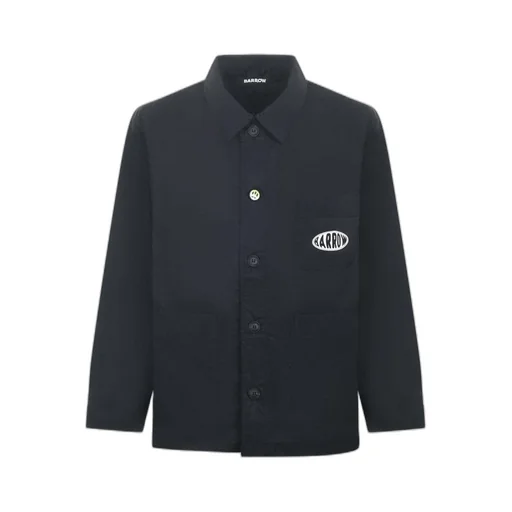Barrow Logo Printed Button-Up Shirt Jacket
