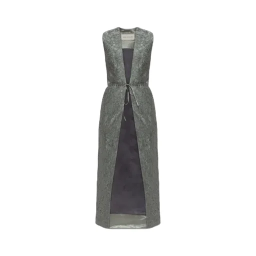 Lace-Up Long Vest