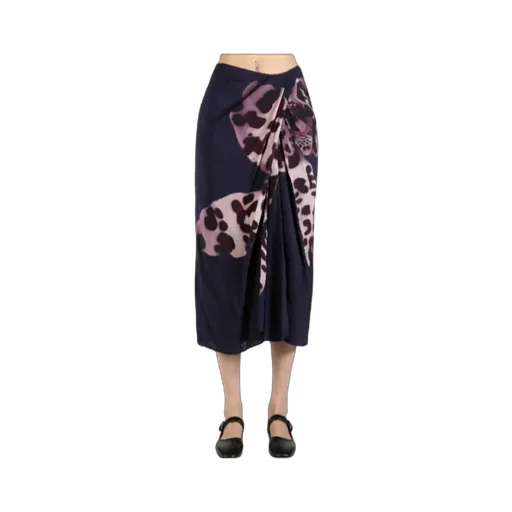 Draped Flared Skirt