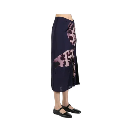 Draped Flared Skirt