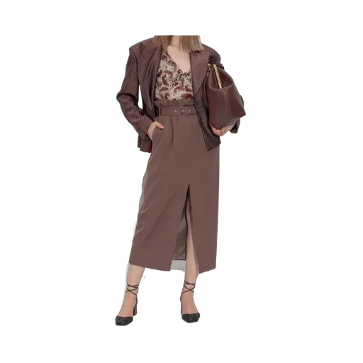 Dries Van Noten Seaches Belted Midi Skirt