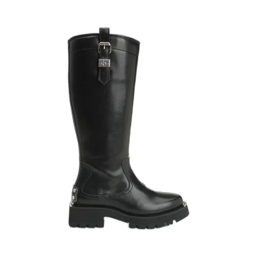 High Boots In Black Oleatex