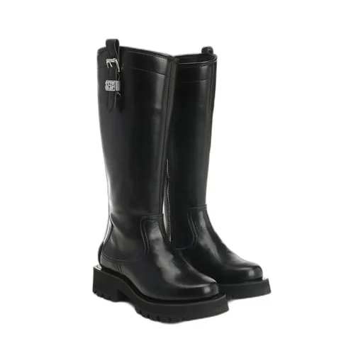 High Boots In Black Oleatex