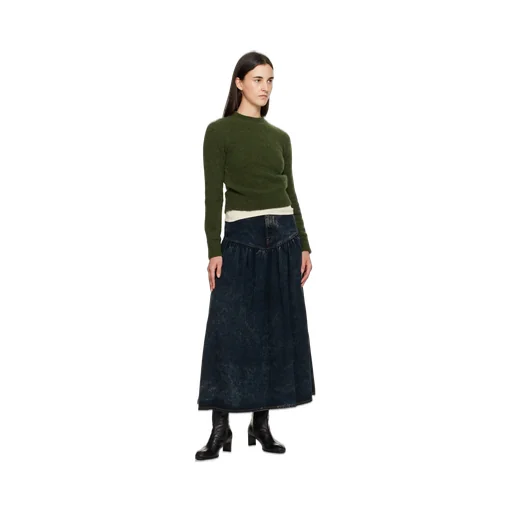 Ganni Washed Denim Skirt