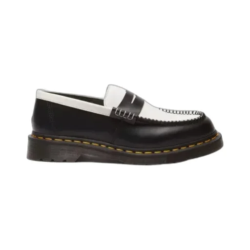 Two-Tone Smooth Leather Loafers