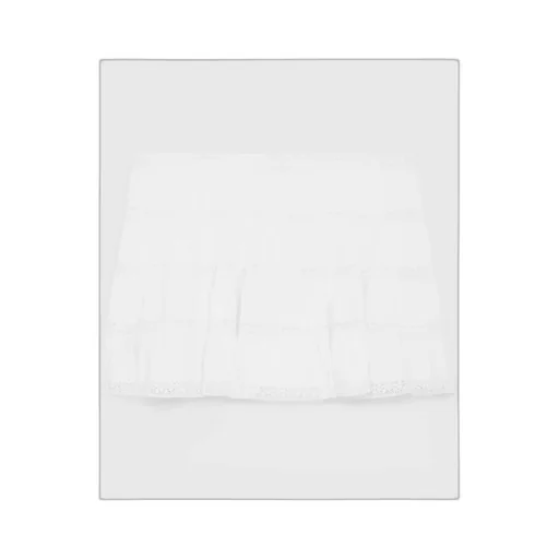 Mini Skirt With Embroidered Trims In Batiste Cotton