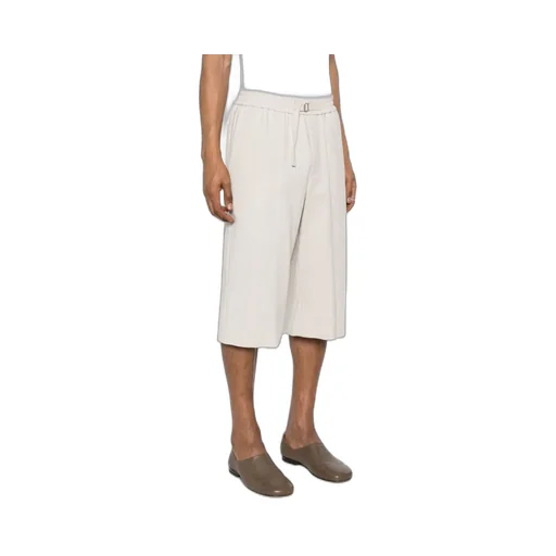 Ami Paris Logo Plaque Belted Shorts