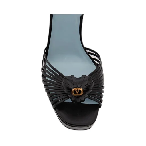 Valentino Vlogo Signature Block Heel Platform Sandals