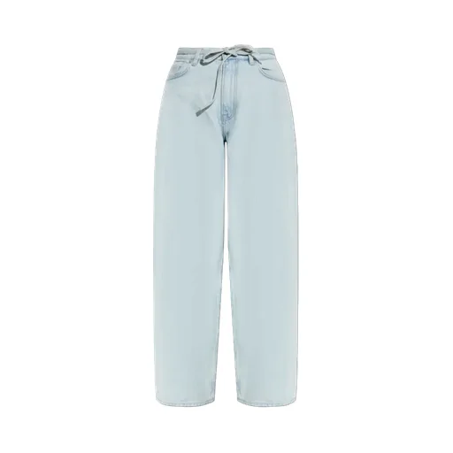 Drawstring Cotton Jeans