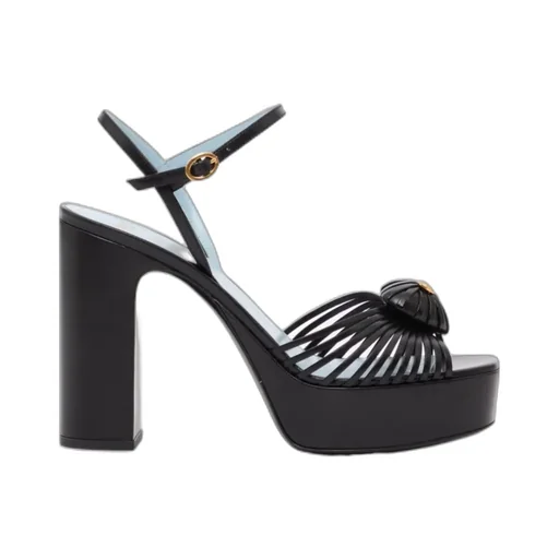 Valentino Vlogo Signature Block Heel Platform Sandals