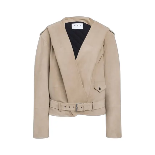 AlaÏA Hooded Biker Jacket