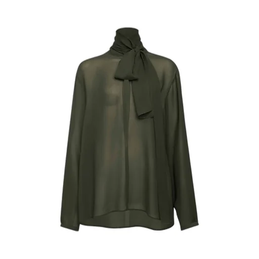AlaÏA Georgette Scarf Blouse