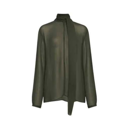 AlaÏA Georgette Scarf Blouse