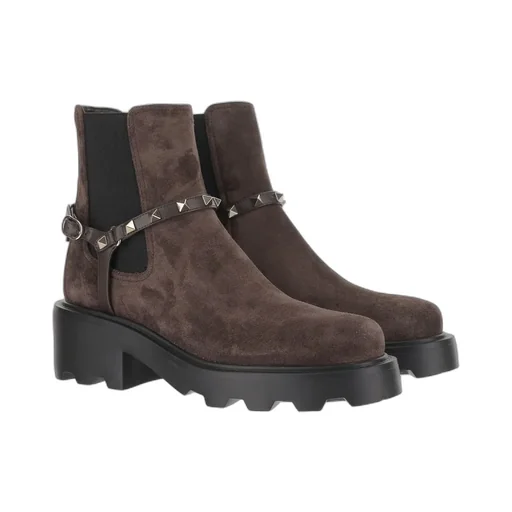 Valentino Garavani Rockstud Buckle Strap Chelsea Boots