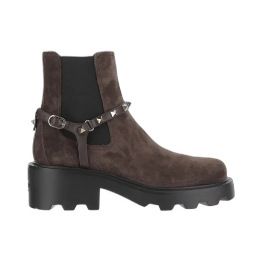 Valentino Garavani Rockstud Buckle Strap Chelsea Boots