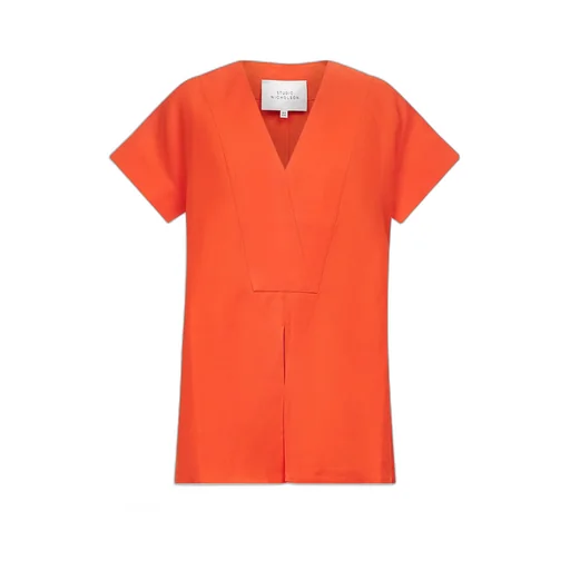 Studio Nicholson V-Neck Short-Sleeved Top
