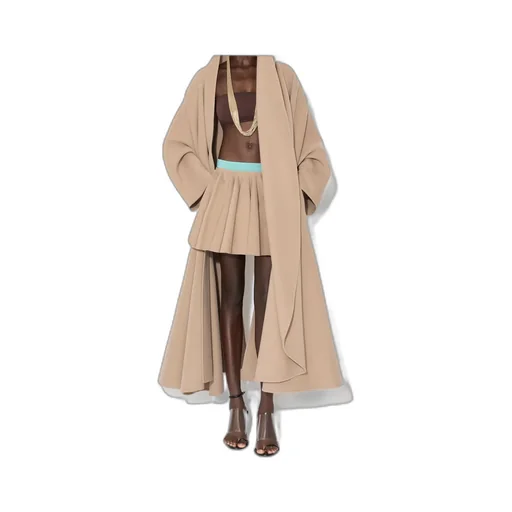 Cashmere-Blend Skater Skirt