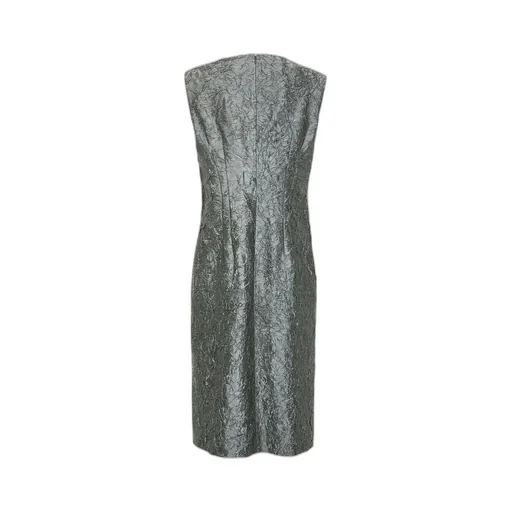 Dries Van Noten V-Neck Crinkle Effect Dress