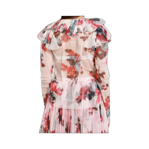 Printed Tulle Blouse