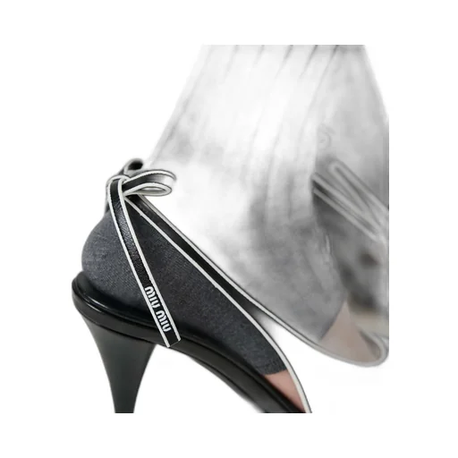 Miu Miu Bow-Detailed Pointed-Toe Slingback Pumps