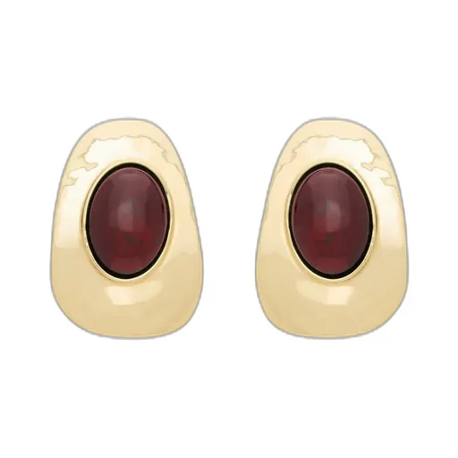 Cabochon Earrings In Resin And Metal