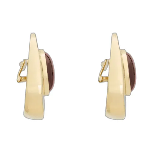 Cabochon Earrings In Resin And Metal