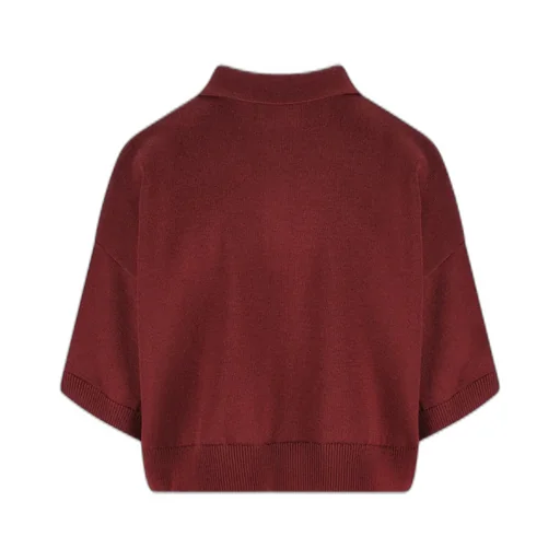 Cropped Polo In Wool