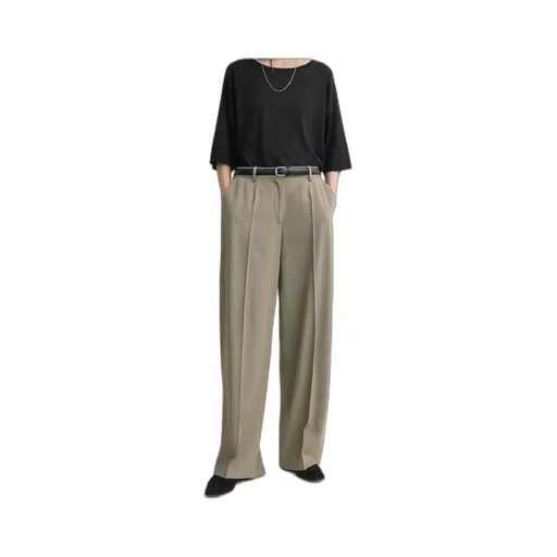 Zip-Fly Palazzo Pants