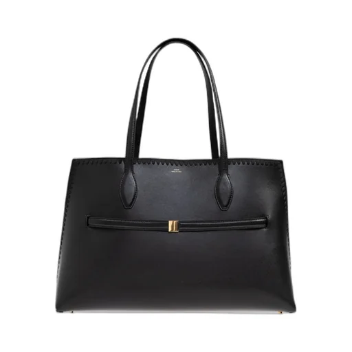 Top-Handle Stitched Tote Bag