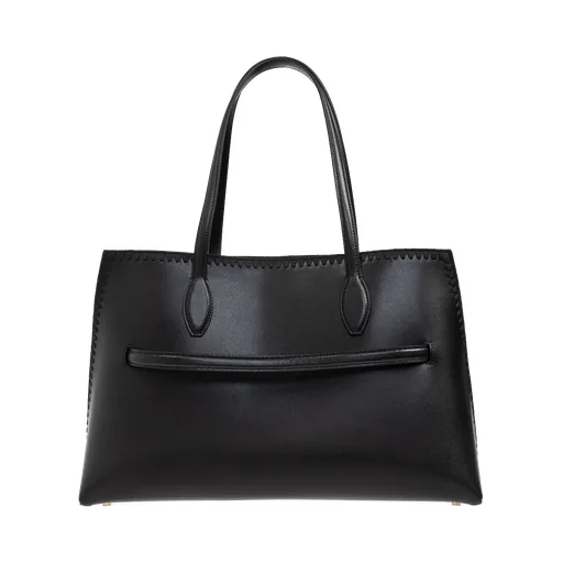 Top-Handle Stitched Tote Bag