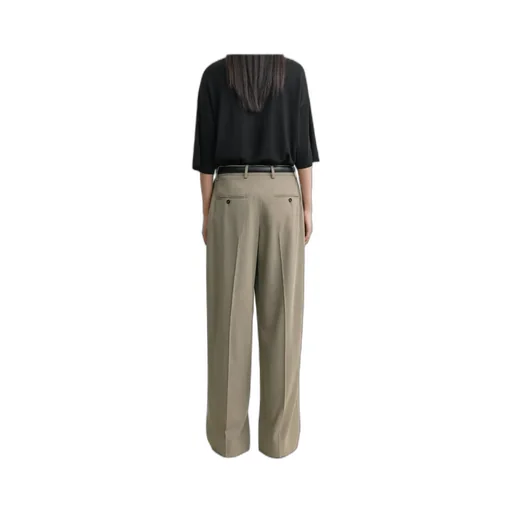 Zip-Fly Palazzo Pants