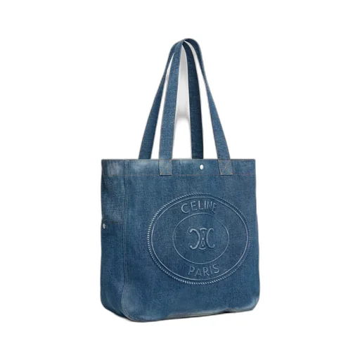 Large Cabas In Denim With Celine