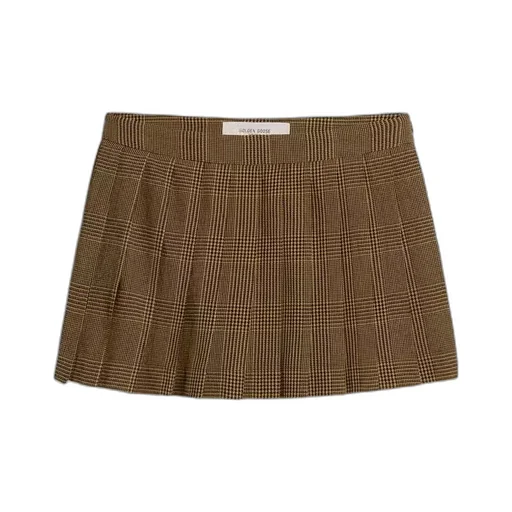 Golden Goose Deluxe Brand Checked Pleated Mini Skirt